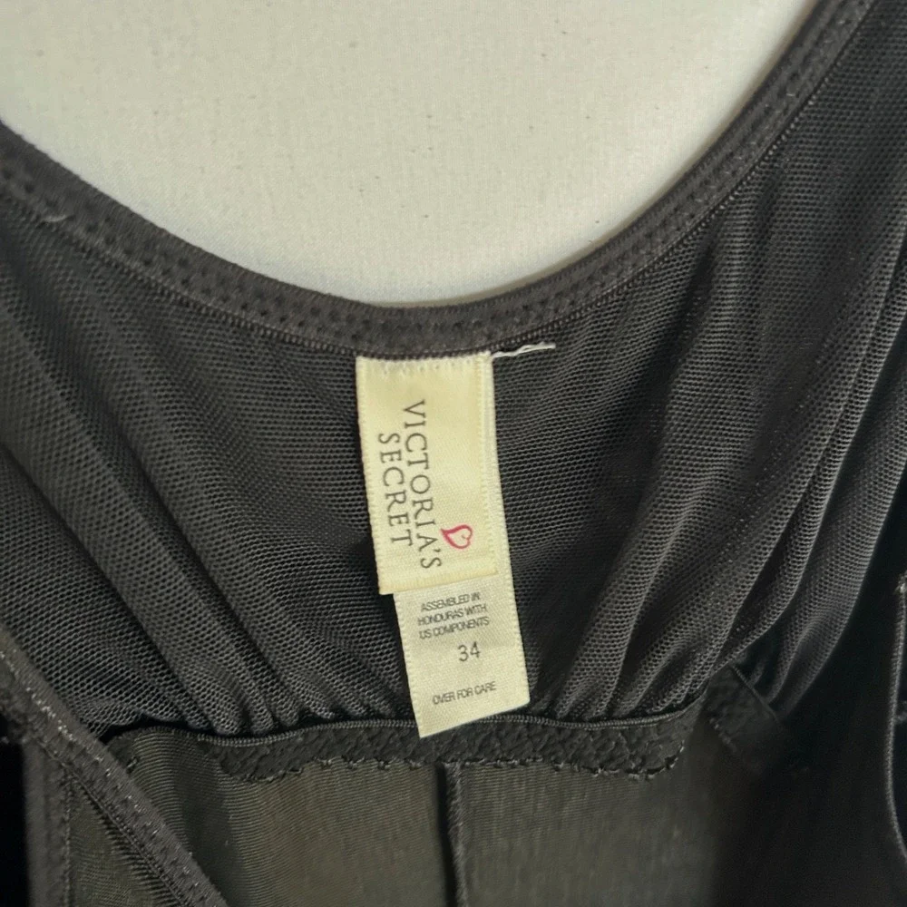 VTG Victoria Secret Basic Slip Dress Stretchy Tank Minimalist Womens 34 S M Y2K